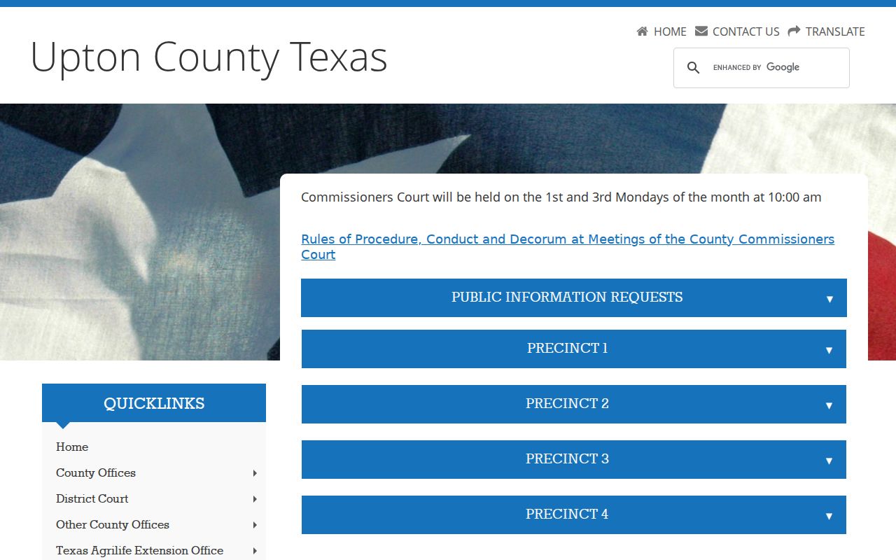 Upton County written records request for warrant files