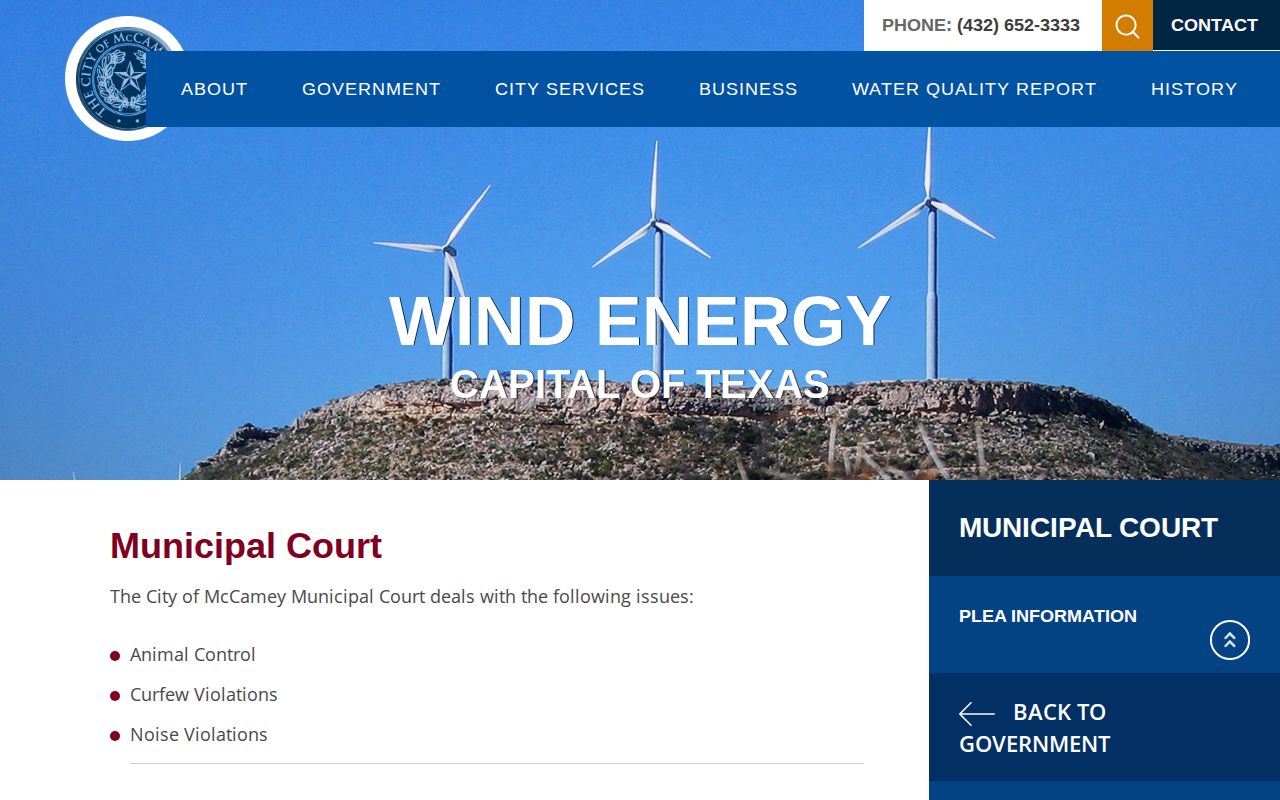 McCamey Municipal Court hours for warrant checks