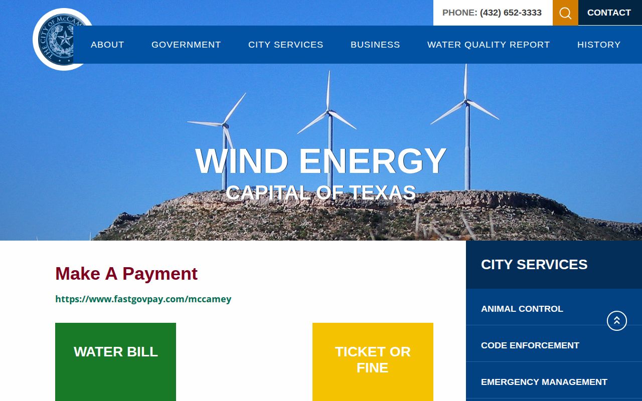 McCamey payment channel for municipal warrant-related citations