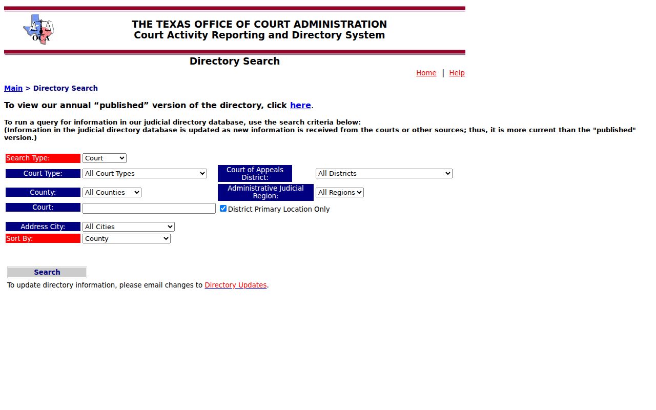 Upton County court directory route for bench warrant records