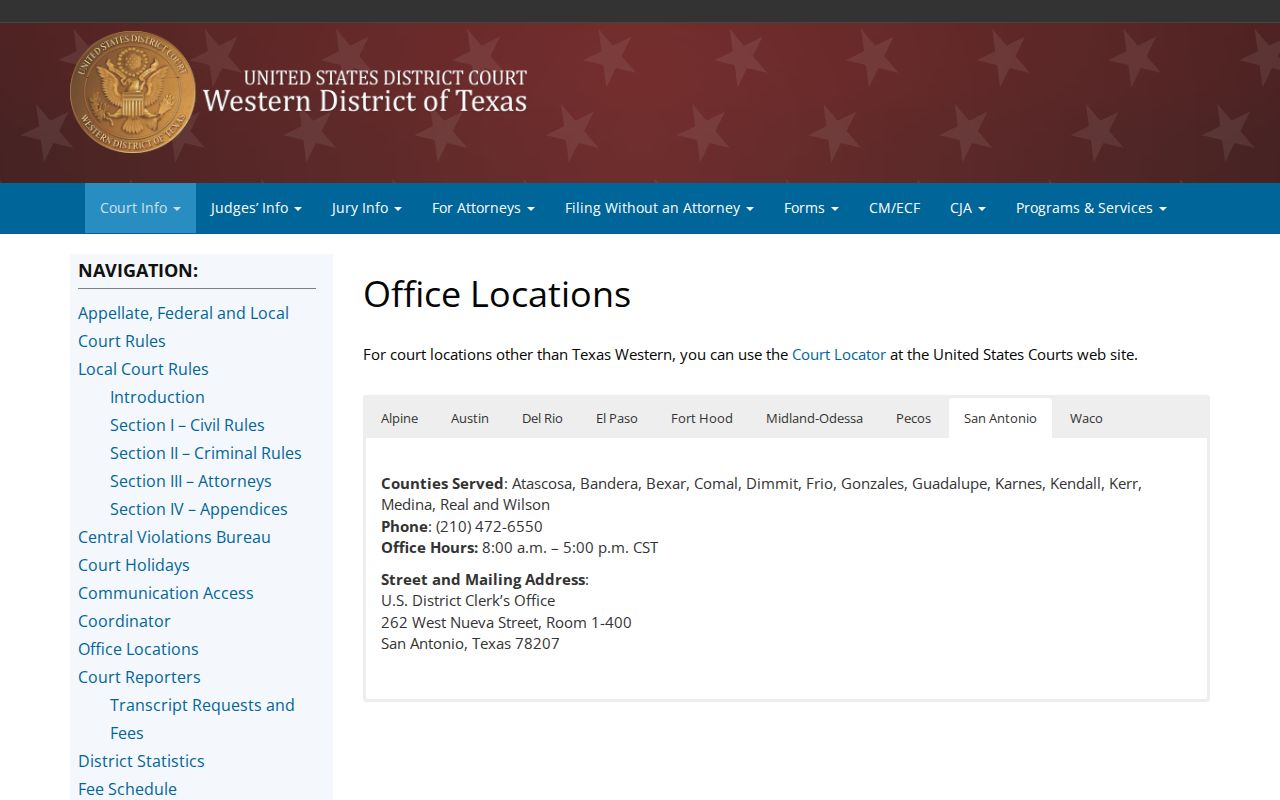 Upton County federal arrest warrant court in Midland