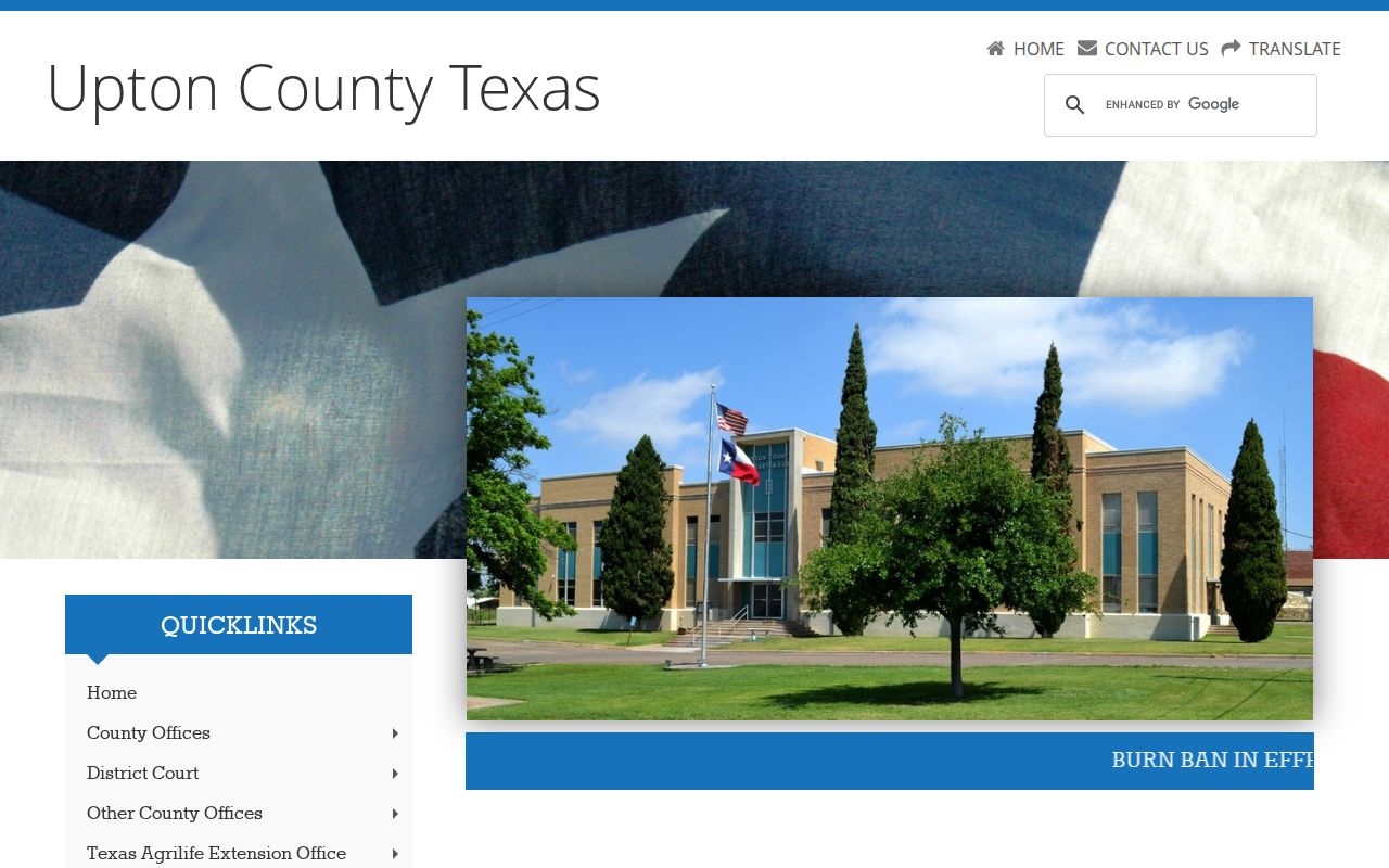 Upton County courthouse route for warrant records